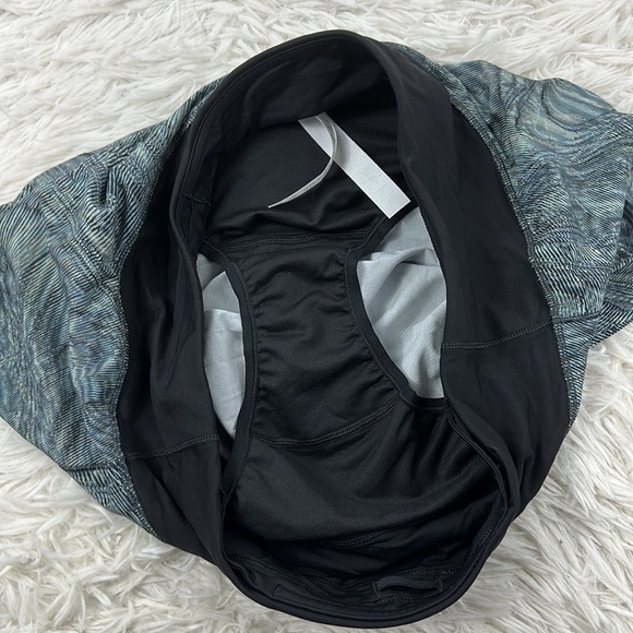 Lululemon Speed Up Mid-Rise Short 4" Dimensional Icing Blue Multi / Black - Picture 2 of 5